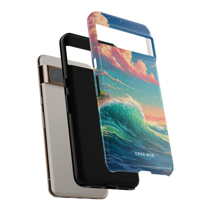Turquoise Curl Google Pixel 8 Pro Case - Tough