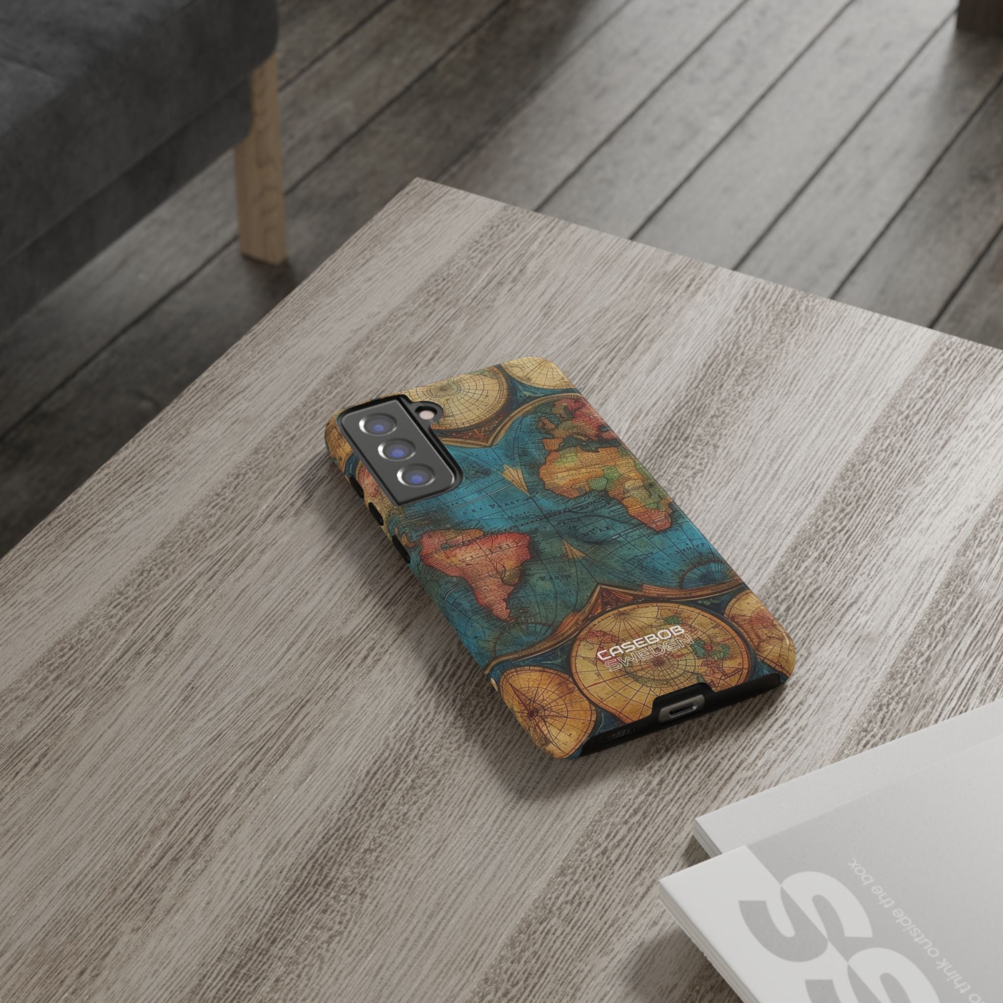 Mapa Mundial Vintage Samsung S21 - Tough