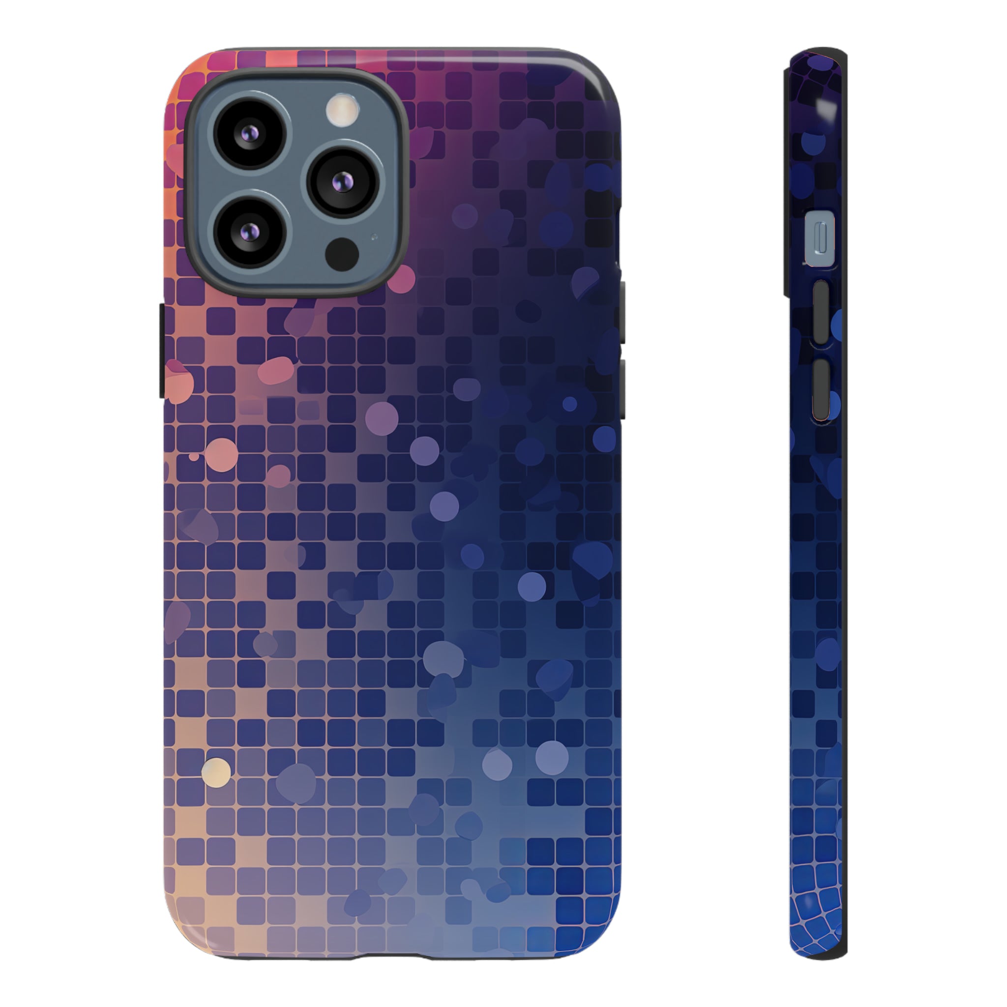 Azure Square: Blue Gradient - Protective Phone Case