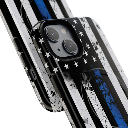 Blue Stripe Flag iPhone 14 Case - Tough+