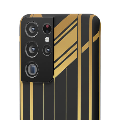 "Golden Art Deco Symmetry in Geometric Elegance" Samsung S21 - Slim Phone Case