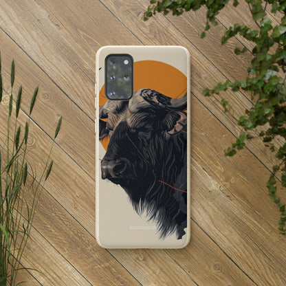 Majestic Buffalo Sun | Biodegradable Phone Case