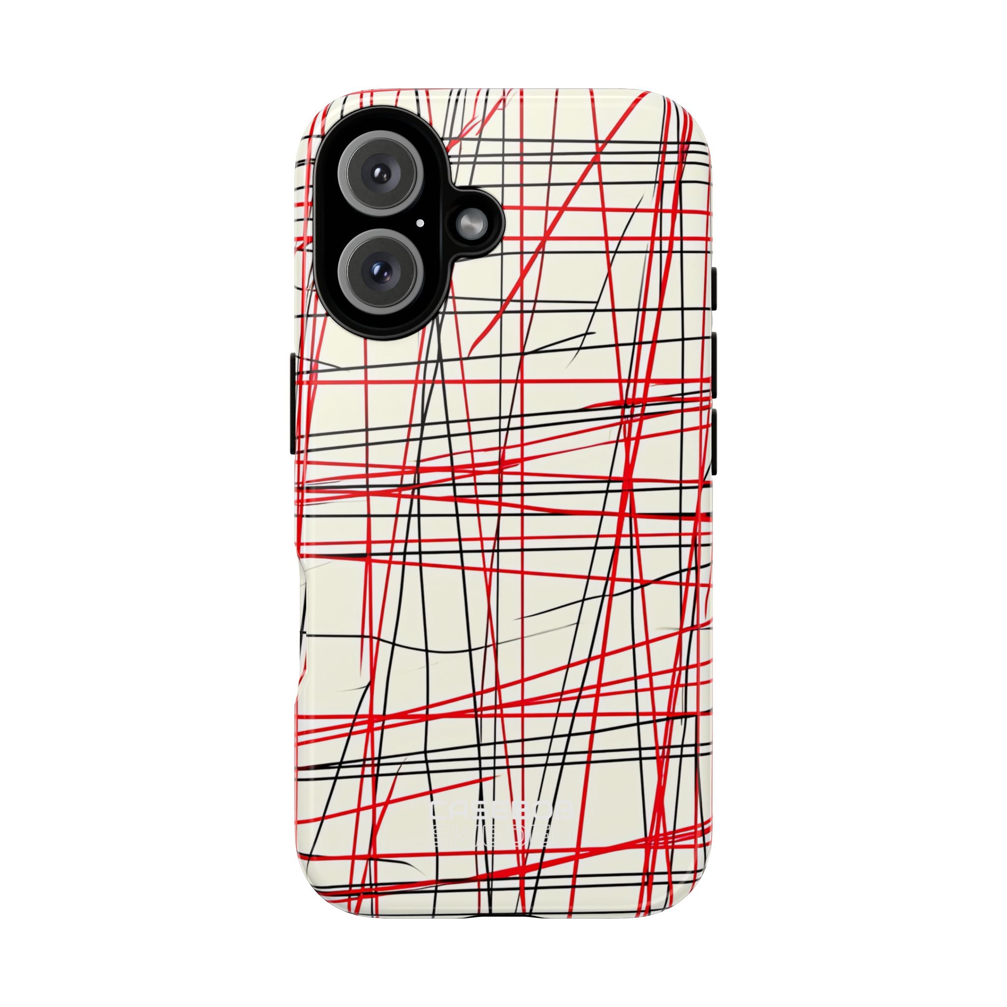 Crimson Wire Tangle iPhone 16 - Tough