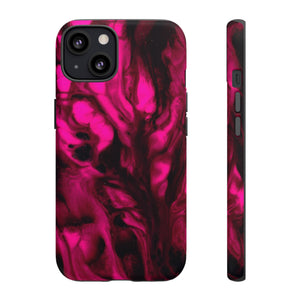 Bright Pink Ink Art iPhone Case (Protective) iPhone 13 Matte Phone Case