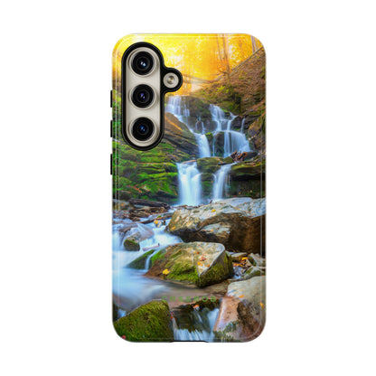 Autumn Mountain Waterfall - Protective Phone Case