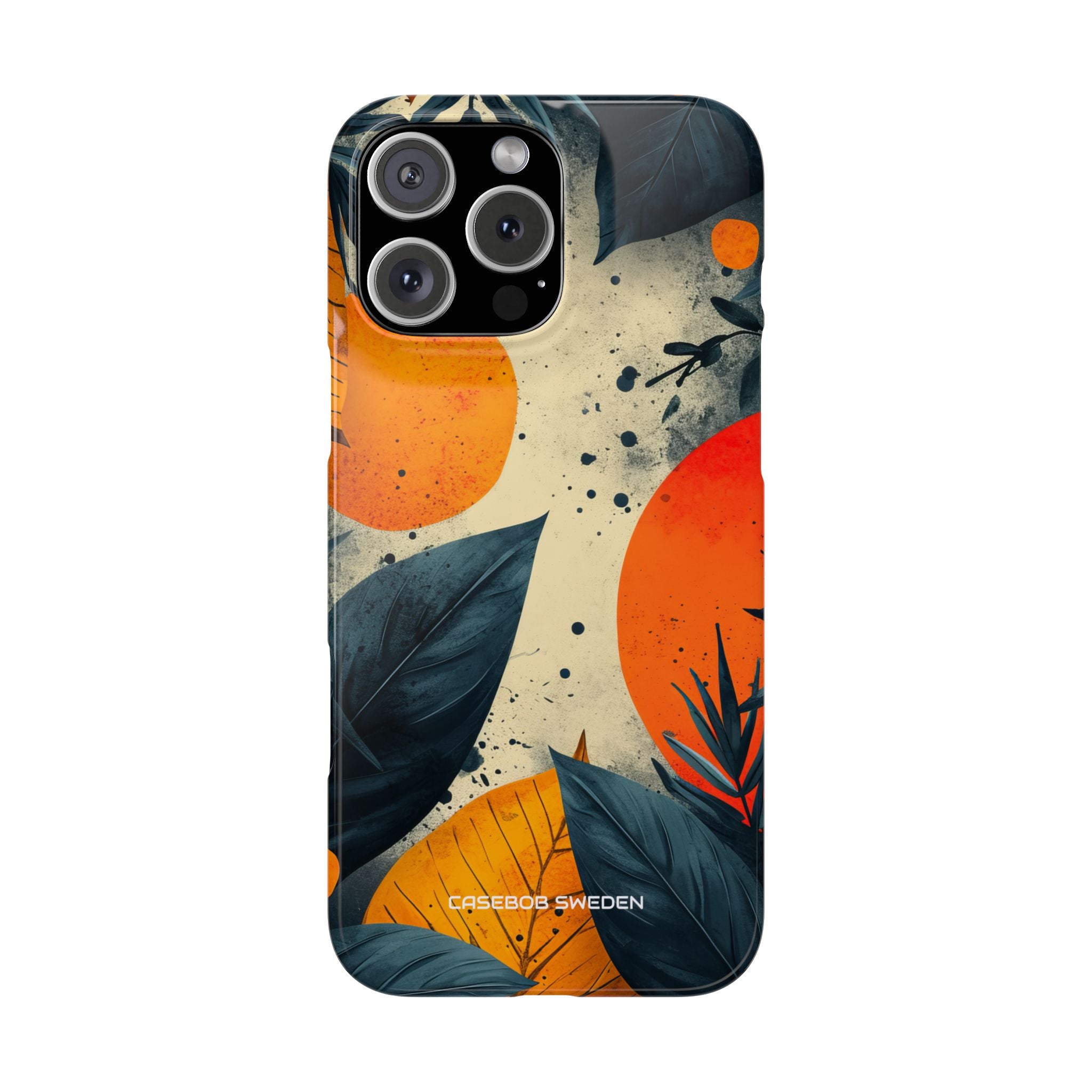 Tropical Blue Leaves - Slim iPhone 16 Phone Case