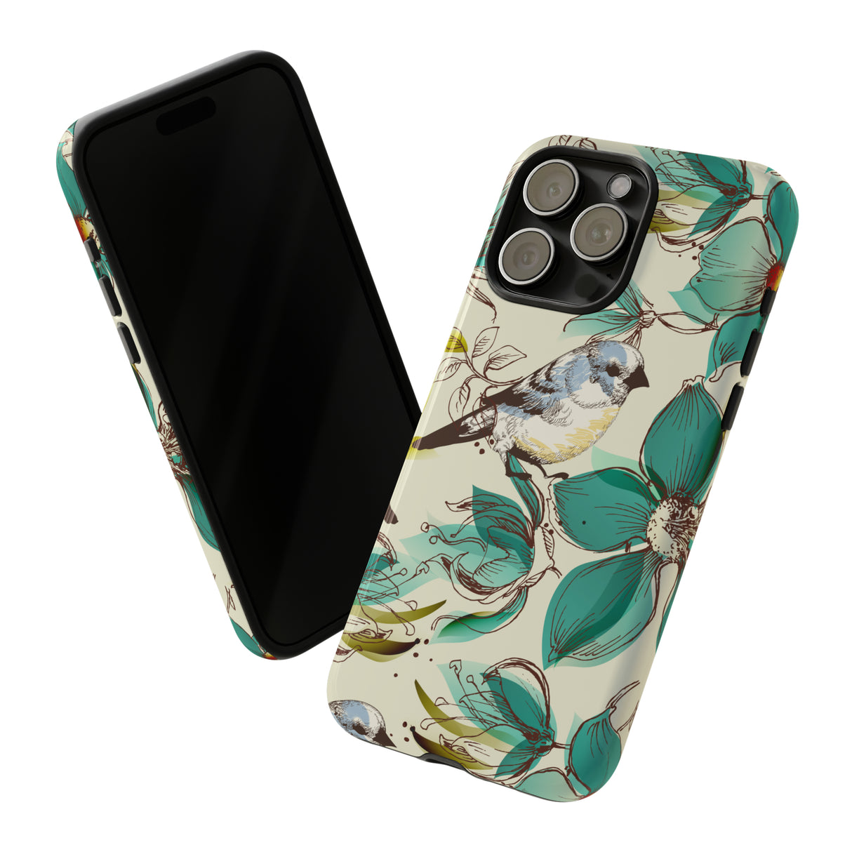 Cute Flowers and Birds iPhone case - Protective Phone Case