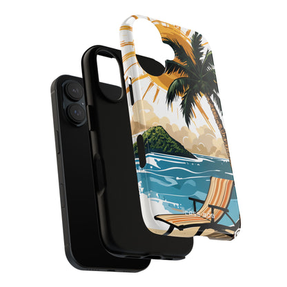 Sunny Palm Breeze iPhone 16 Plus Case - Tough