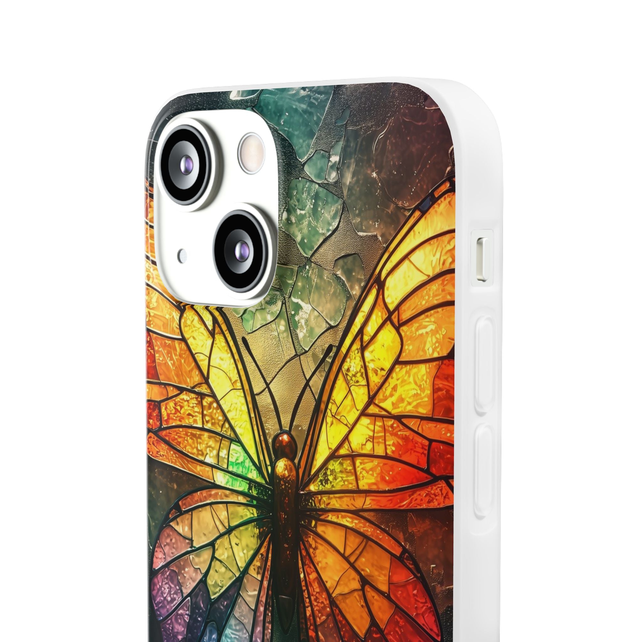 Stained Glass Butterfly iPhone 13 mini Case - Soft