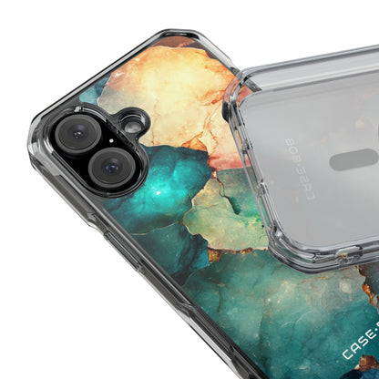 Teal Mosaic Veins iPhone 15 Case - Impact