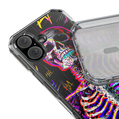 Neon Skeleton Chaos iPhone Case - Impact