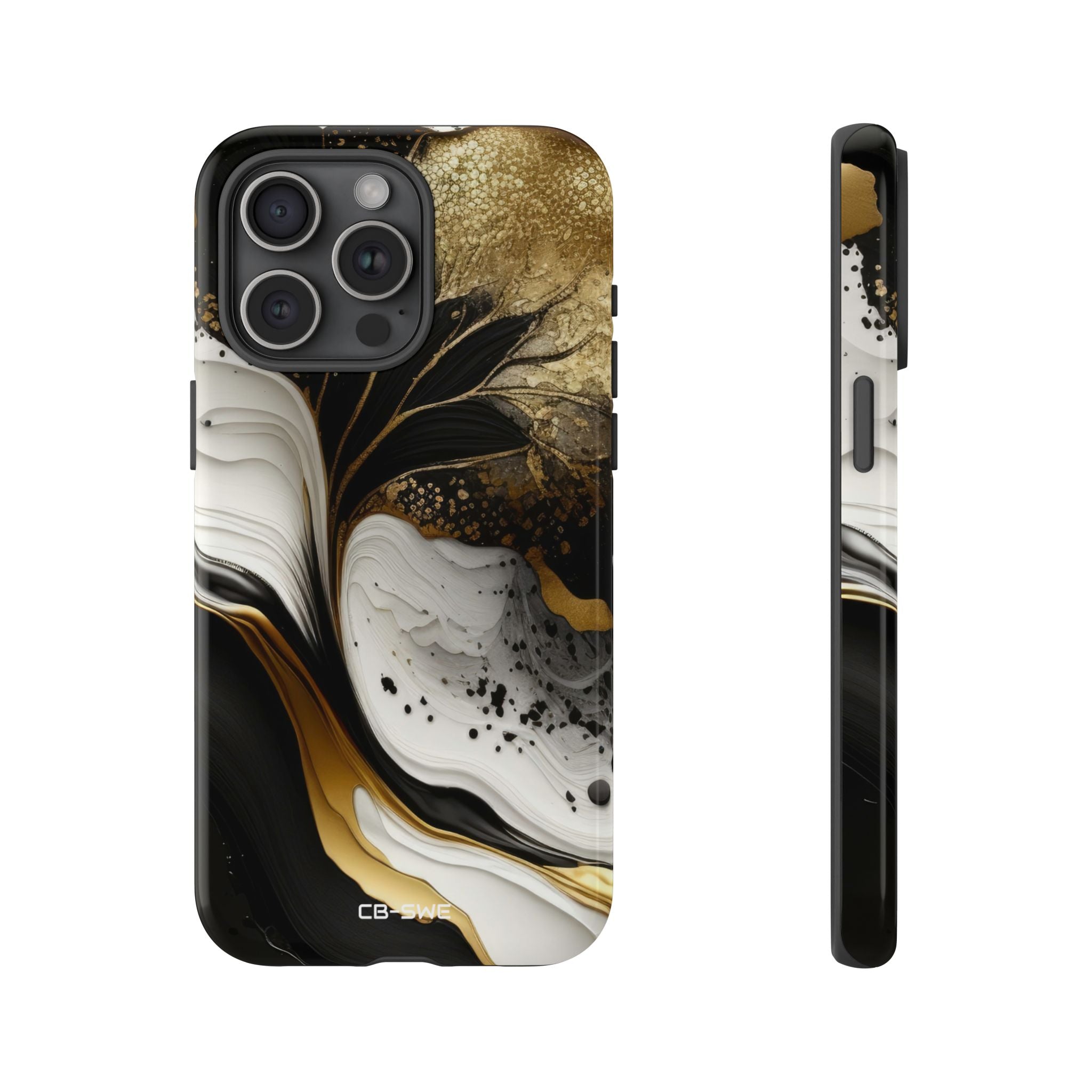 Gold Swirl Elegance - iPhone Case