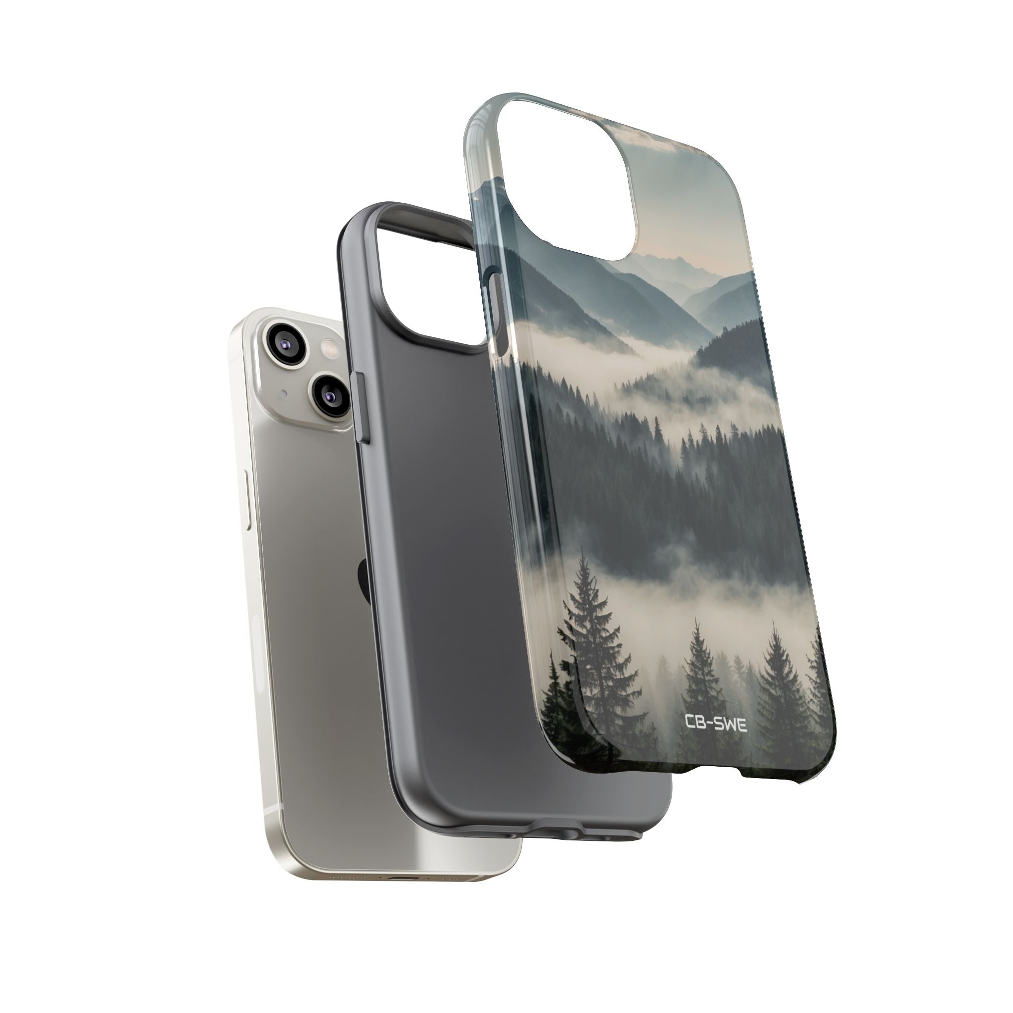 Misty Forest Embrace - iPhone Case