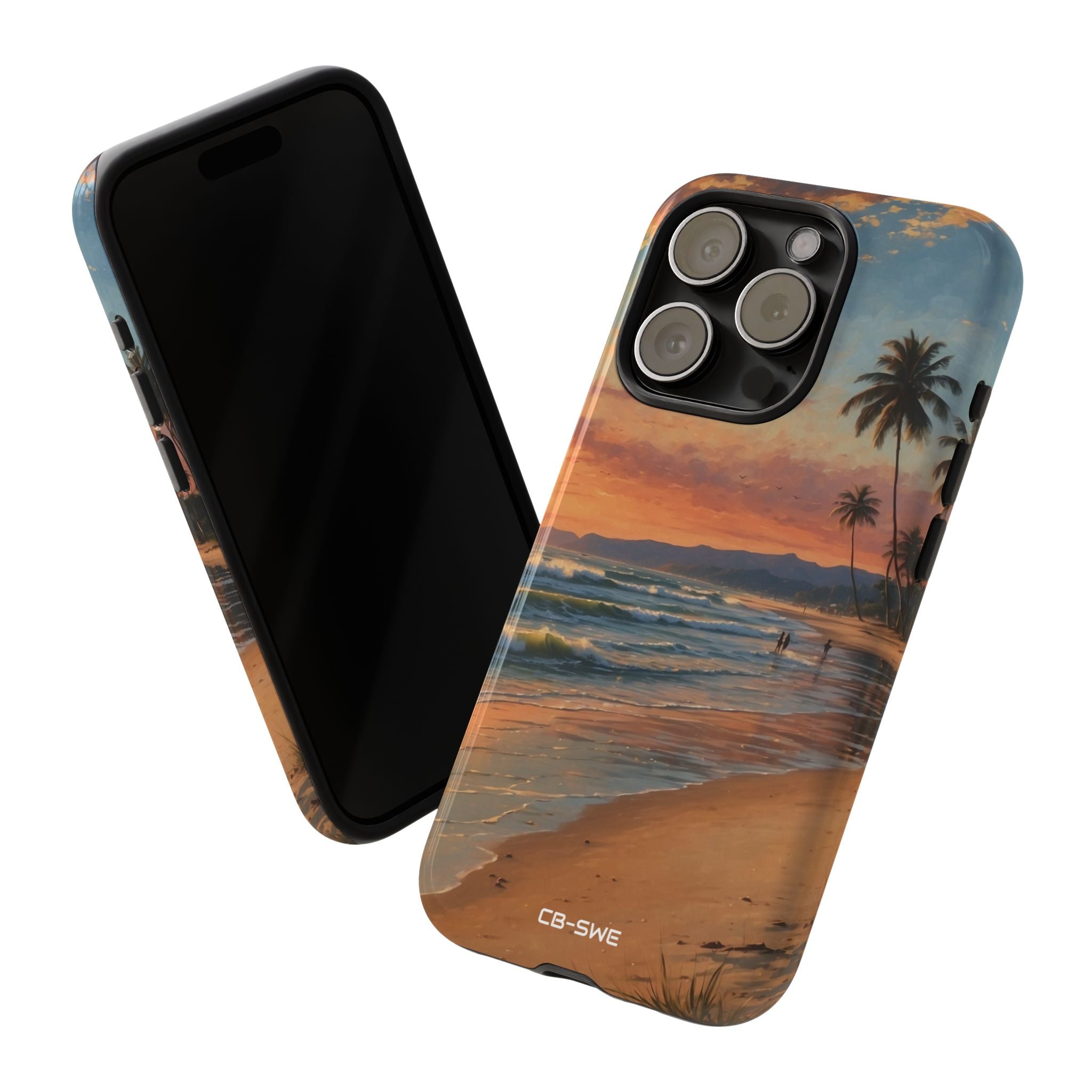 Golden Waves Embrace - iPhone Case