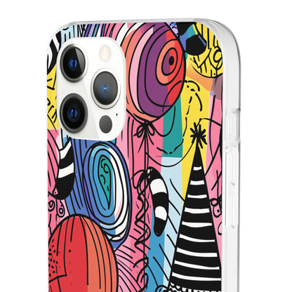 Vibrant Party Whimsy | Flexible Phone Case for iPhone