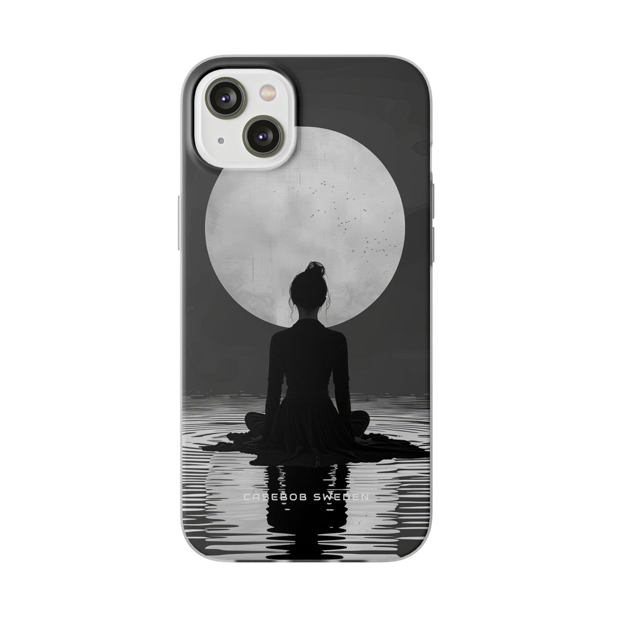 Zen Serenity Moon Reflection iPhone 14 - Flexi Phone Case