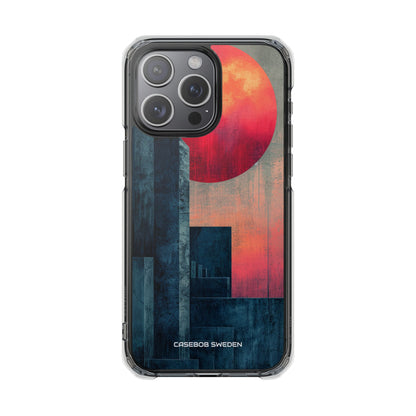 Abstract Geometric Skyline - Clear Impact iPhone 15 Phone Case