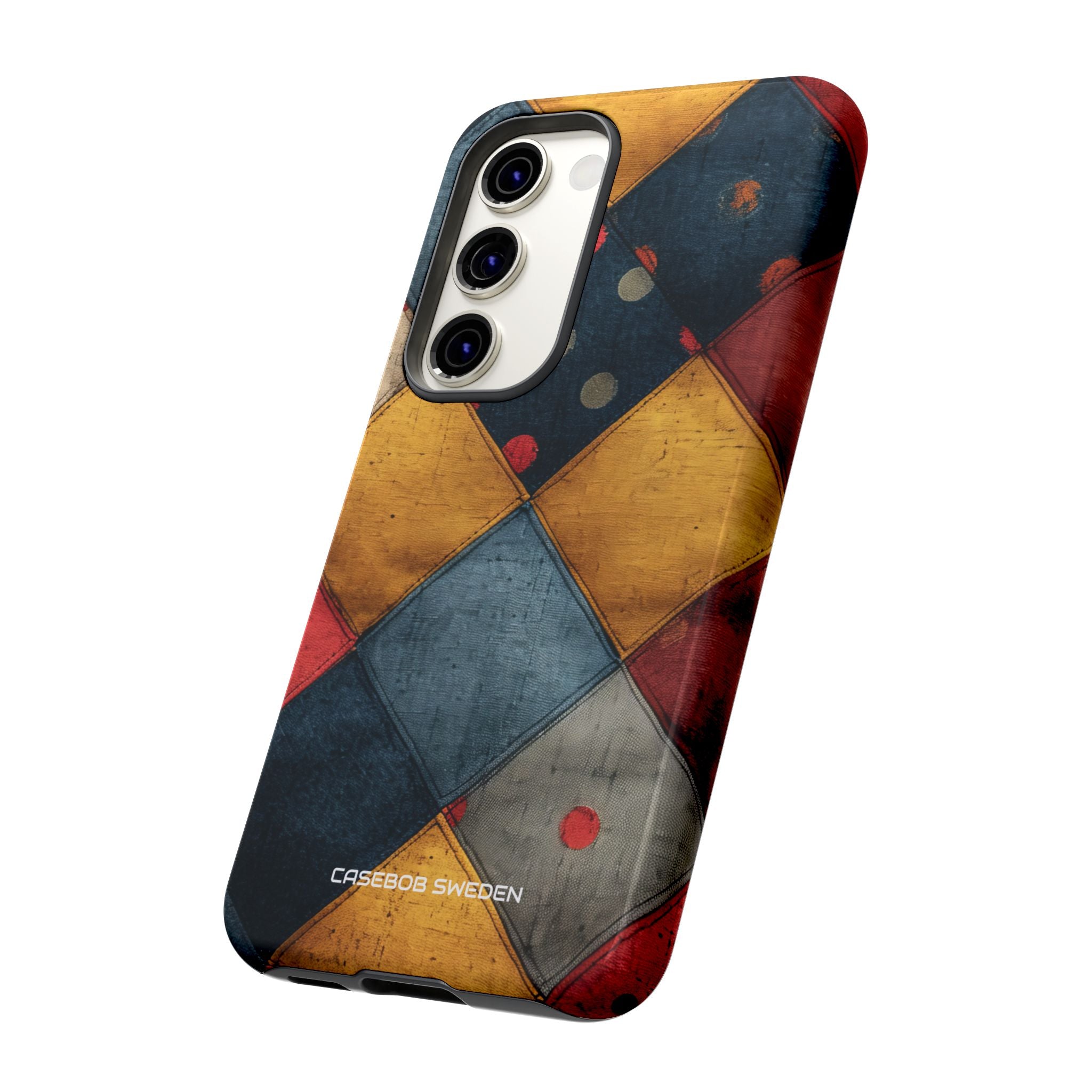 Blue Red Patchwork - Tough Samsung S23 Phone Case