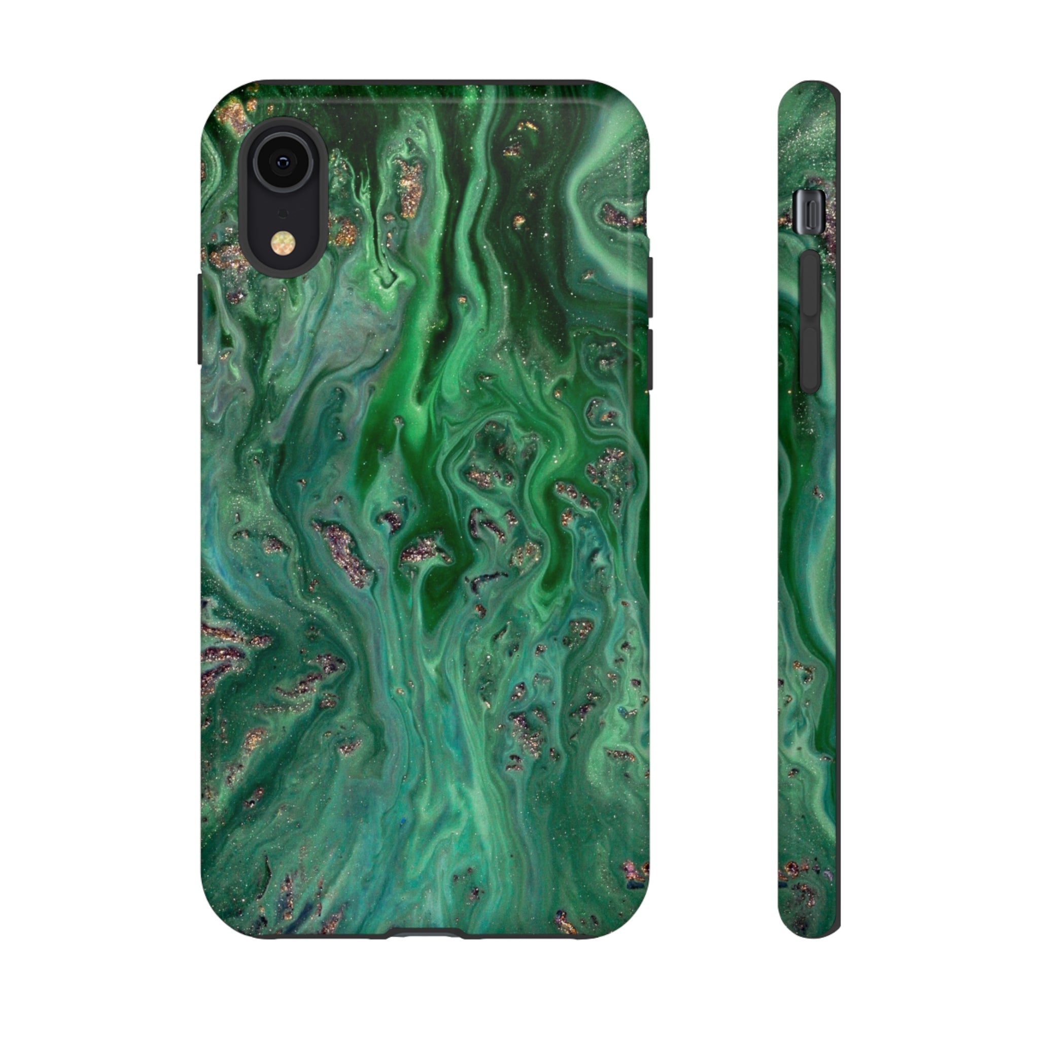 Light Green Ink Art iPhone Case (Protective) iPhone XR Glossy Phone Case