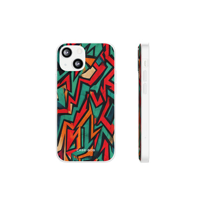 Crimson Zigzag iPhone 13 mini Case - Soft