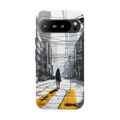 Urban Linework Perspective Google Pixel 9 - Tough Phone Case