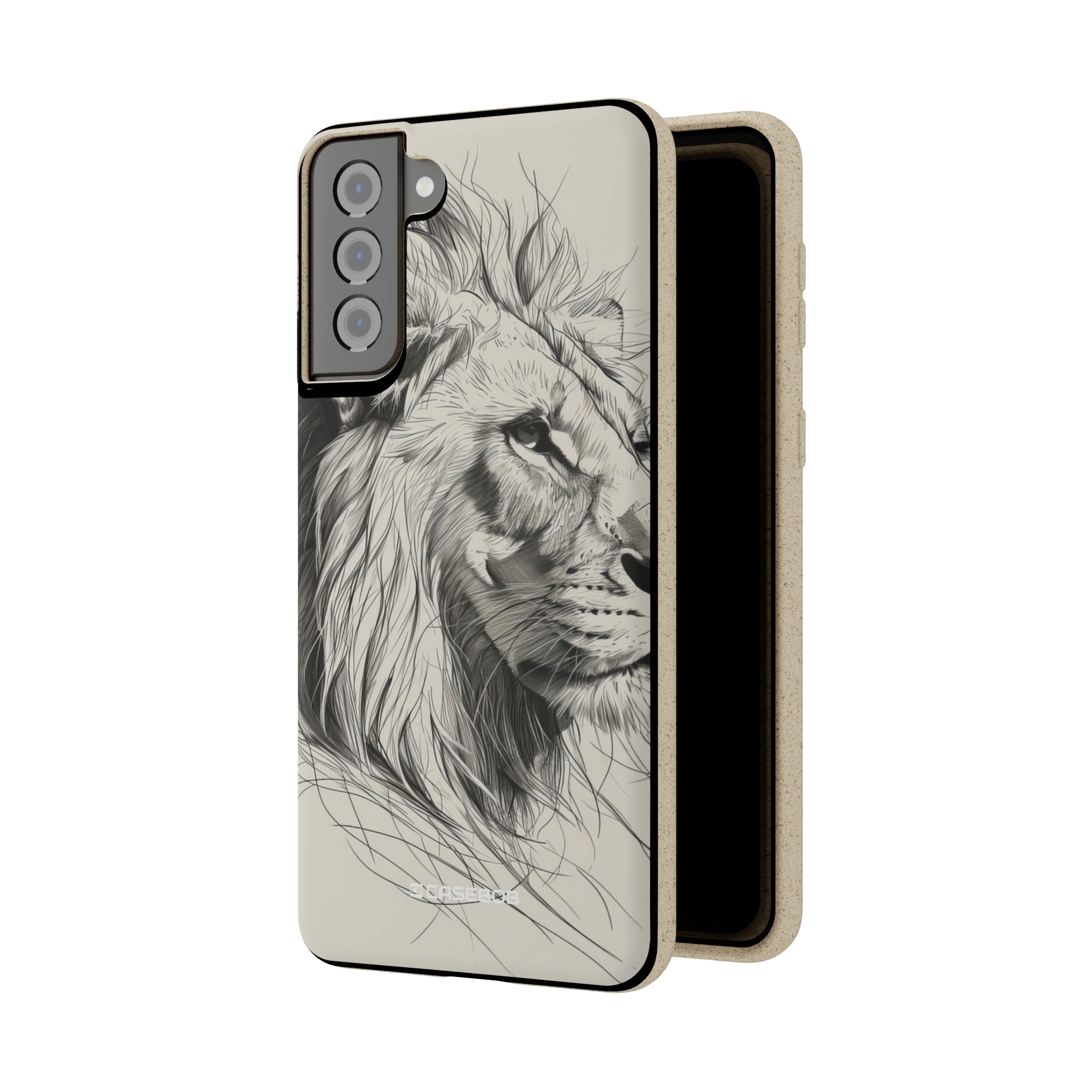 Majestic Linework Lion | Biodegradable Phone Case