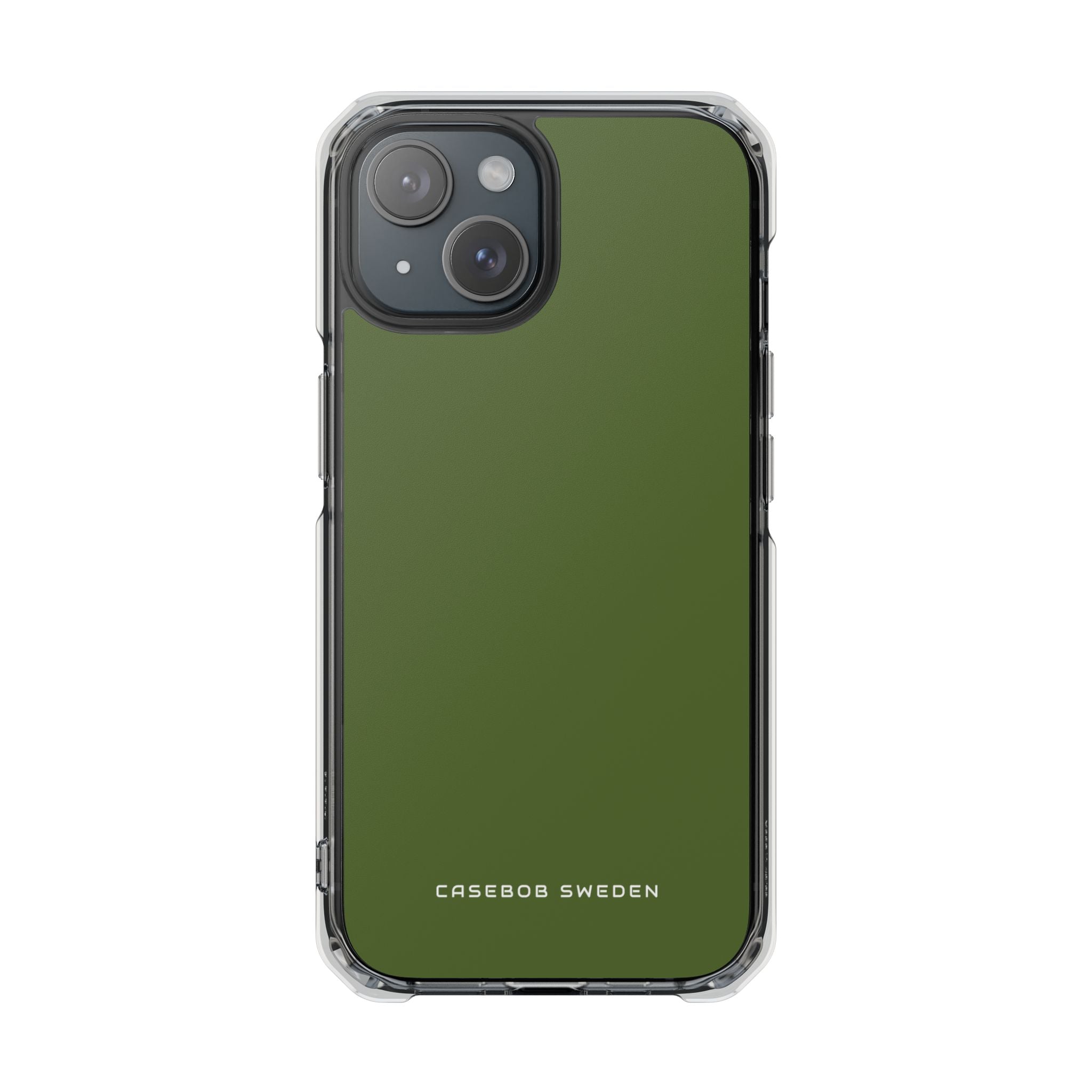 Dark Olive Green iPhone 15 - Clear Impact Phone Case