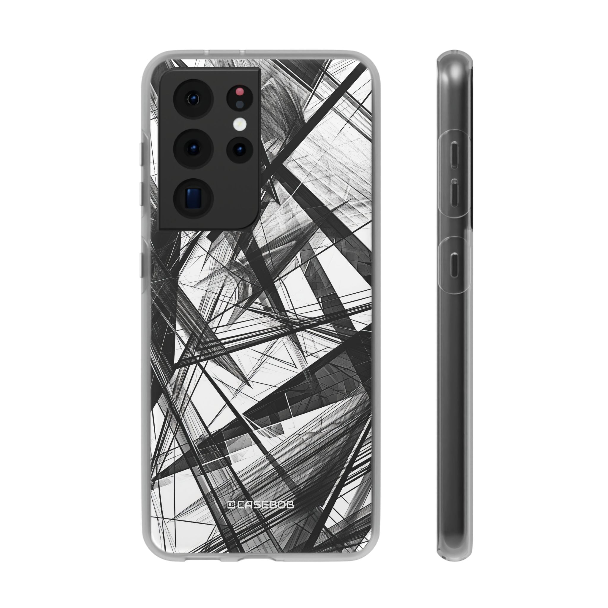 Monochrome Chaos | Flexible Phone Case for Samsung Galaxy