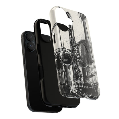 Jazz Instrument Line Symphony iPhone 16 | Tough+ Phone Case