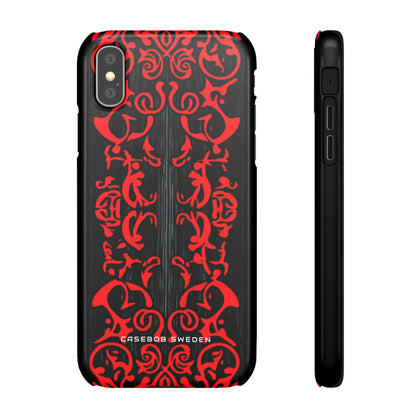 Gothic Crimson Symmetry  iPhone X - Slim Phone Case