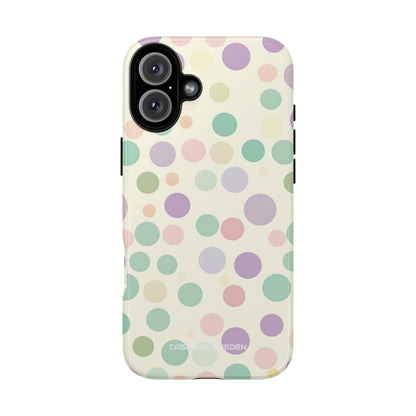 Playful Pastel Polka Dots - Tough iPhone 16 Phone Case