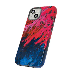 Bright Pink River Ink Art iPhone Case (Protective) Phone Case