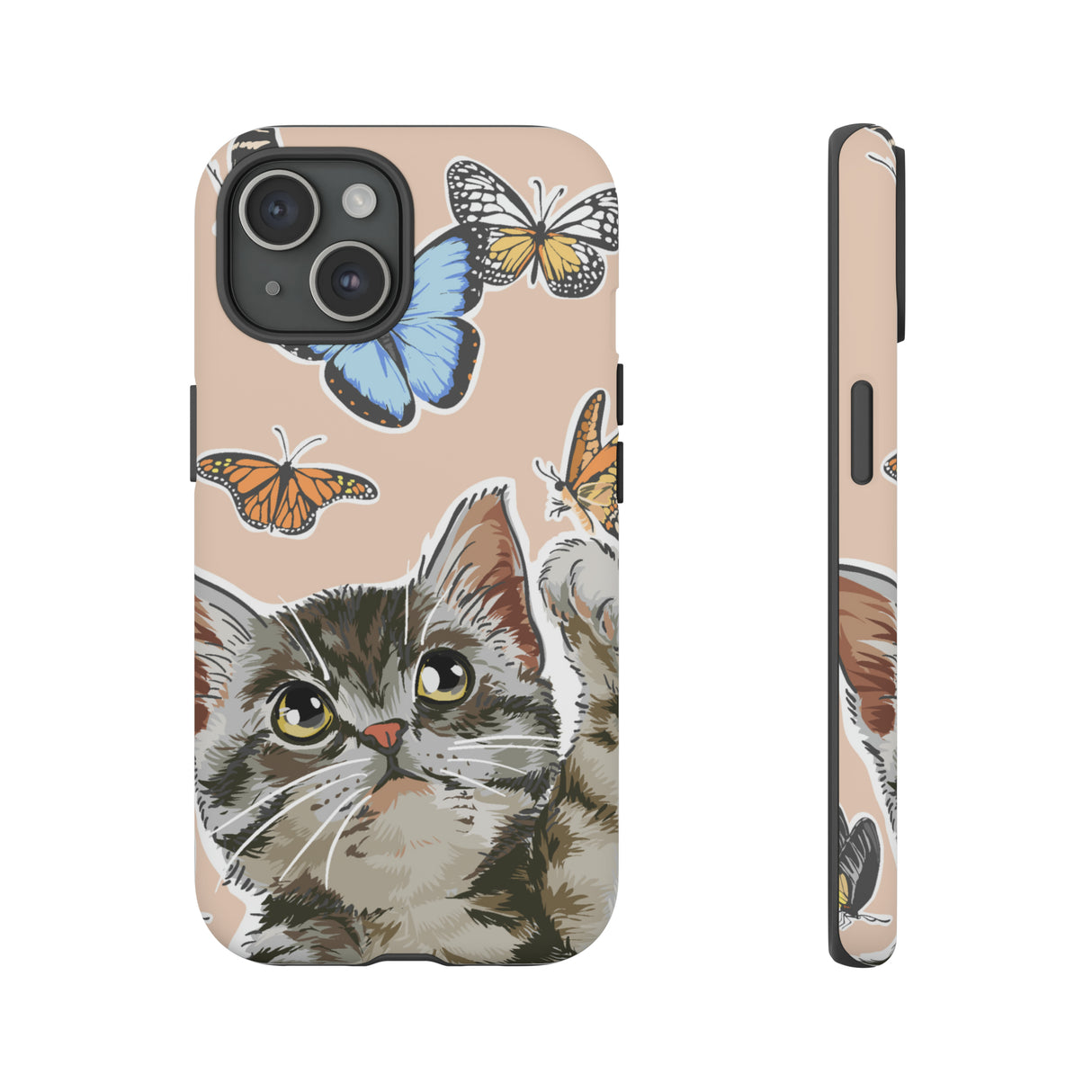 Cute Cat Butterflies - Protective Phone Case