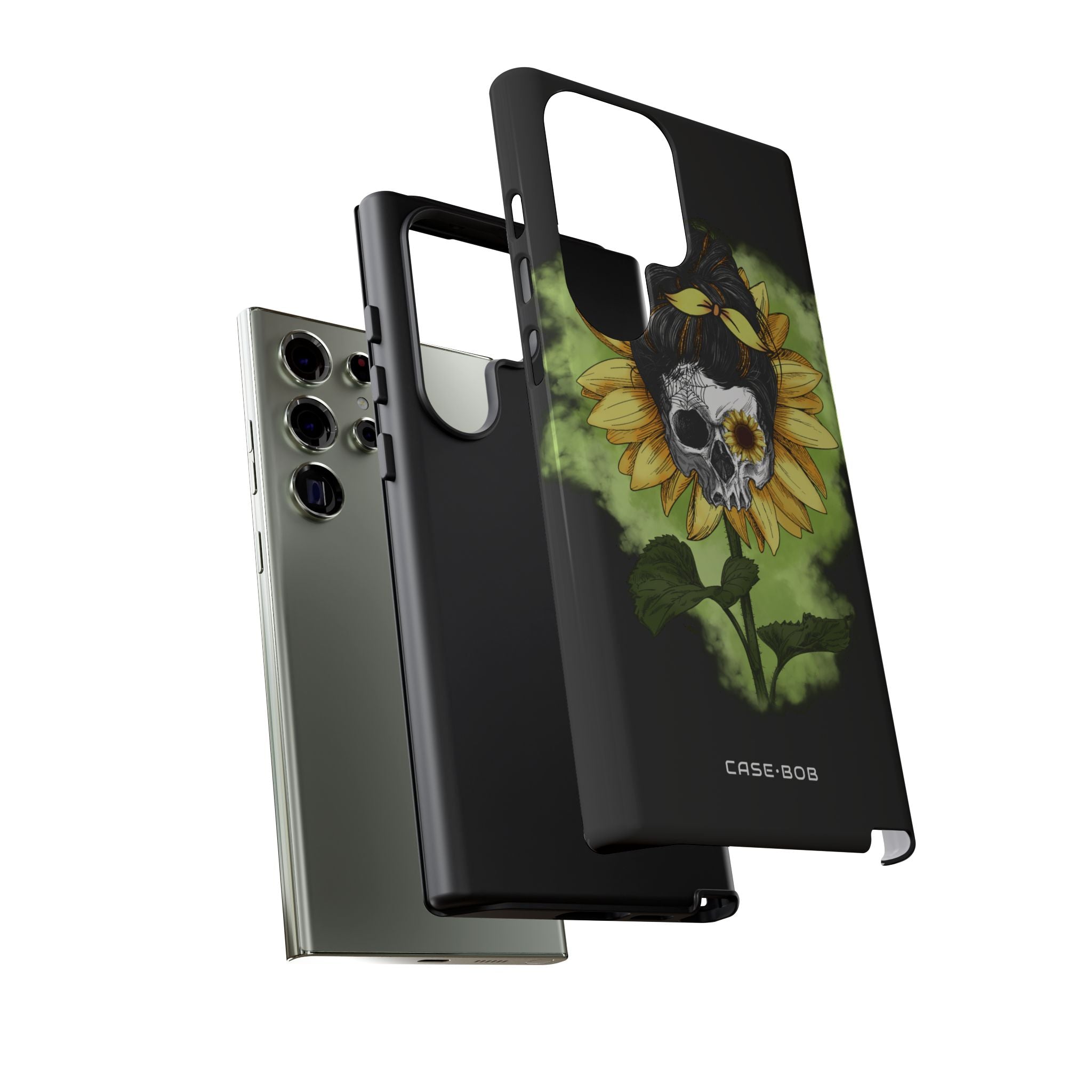 Sunflower Skull Samsung S23 Ultra Case - Tough