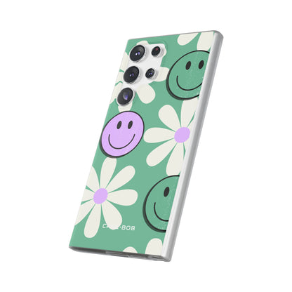 Smiley Daisy Glow Samsung S23 Ultra Case - Soft