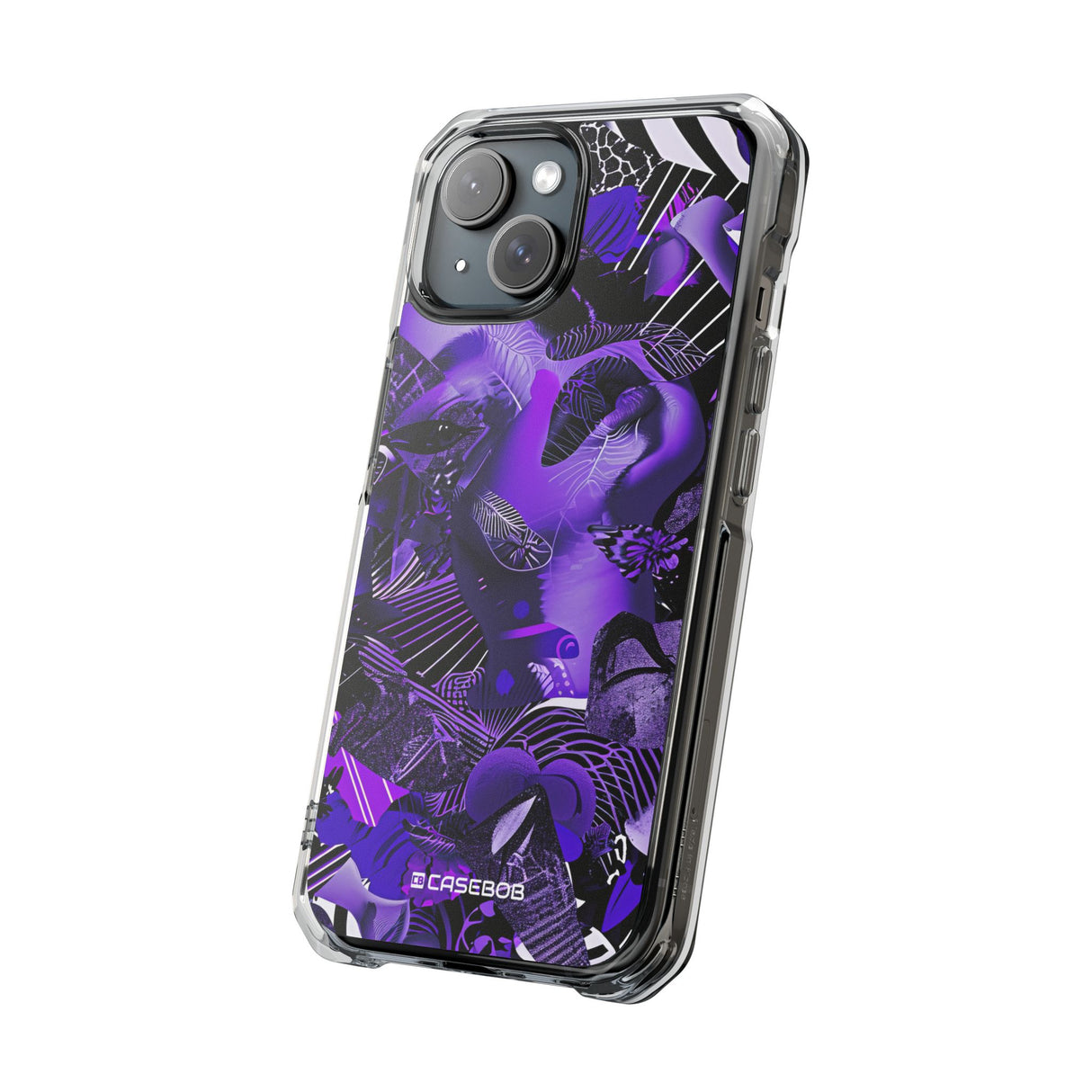 Ultra Violet Design | Handyhülle für iPhone (Clear Impact Case – magnetisch) 