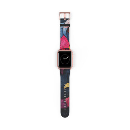 Blue Mosaic Elephant - Watch Band