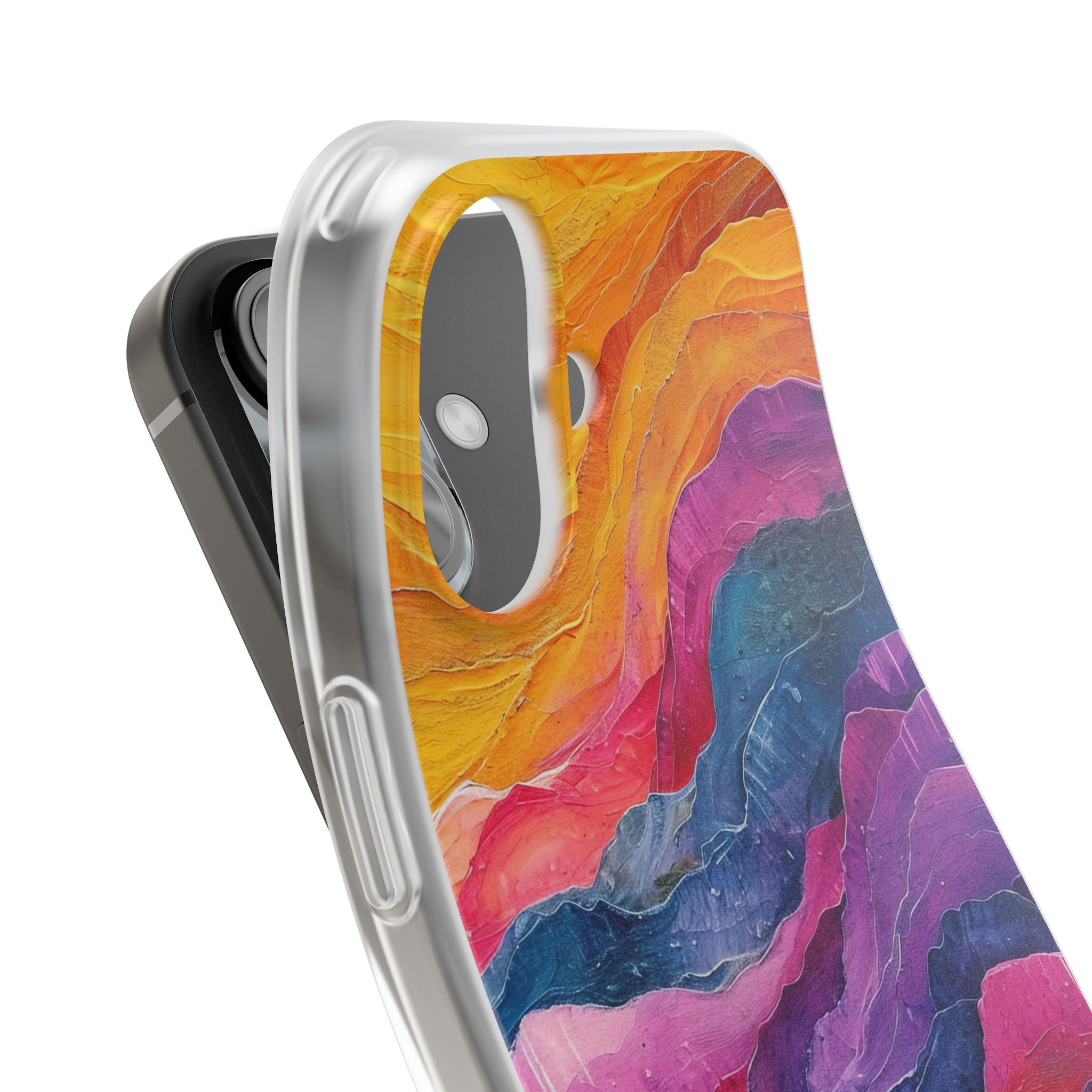 Vibrant Abstract Waves - Flexi iPhone 16 Phone Case