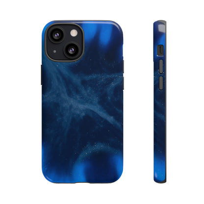 Blue Space Ink Art iPhone Case (Protective) iPhone 13 Mini Glossy Phone Case