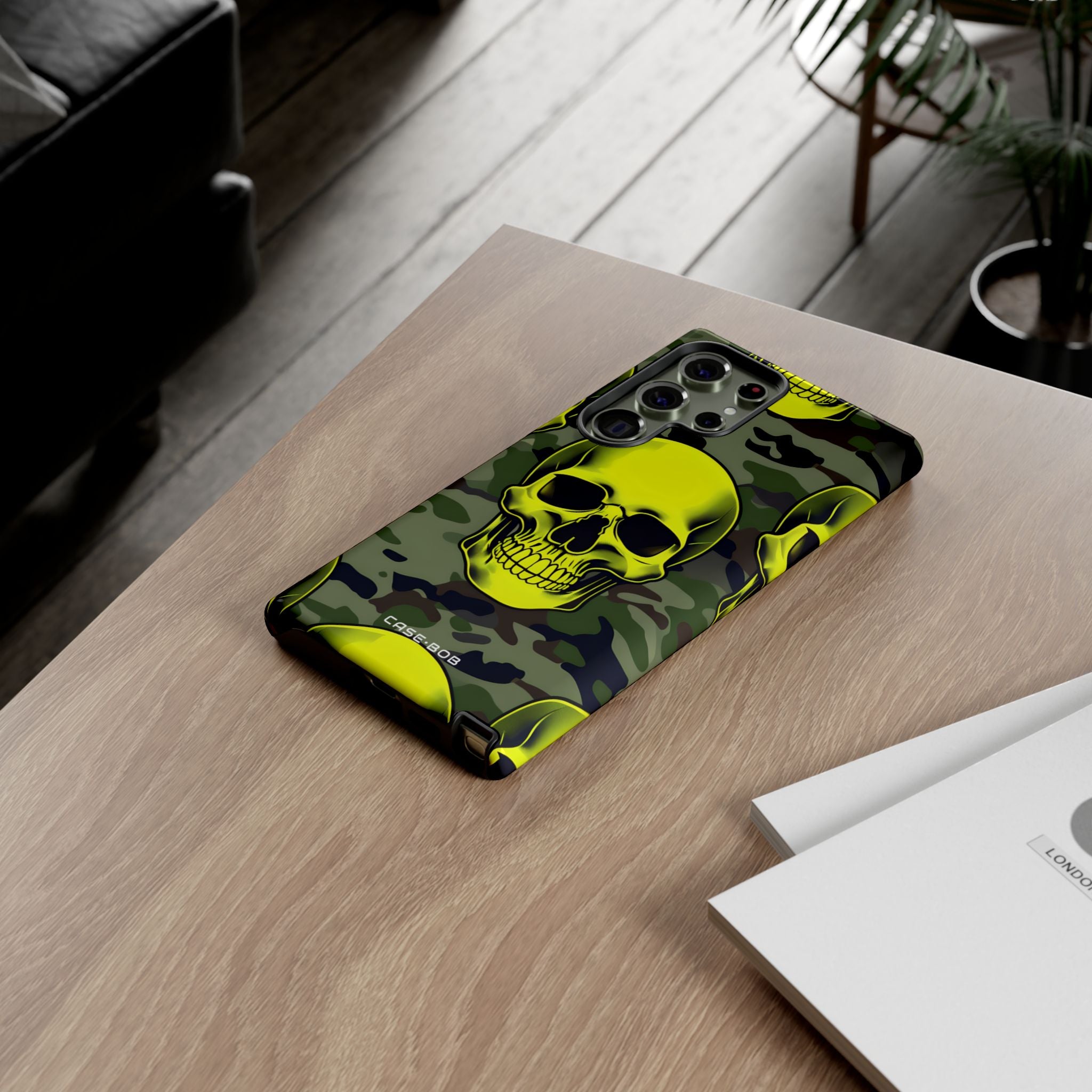 Neon Skull Camo Samsung S23 Ultra Case - Tough