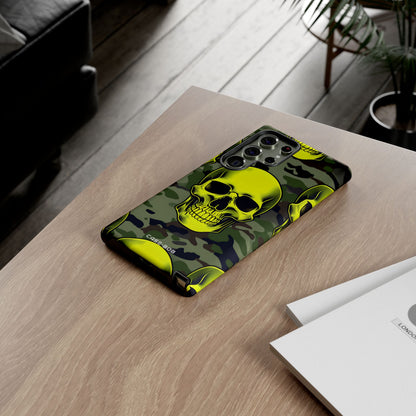 Neon Skull Camo Samsung S23 Ultra Case - Tough