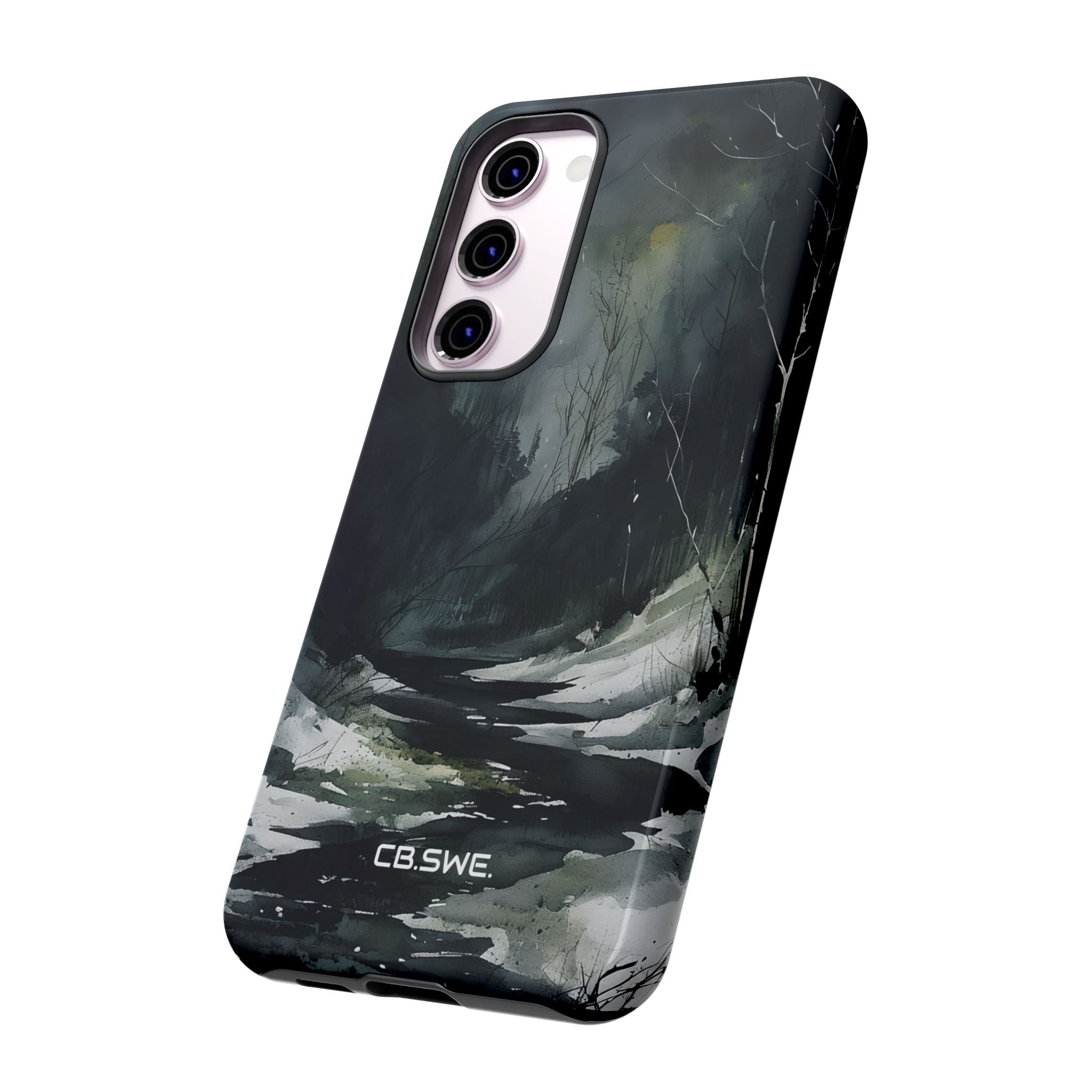 Moody Winter Landscape Watercolor Art Phone Cover Samsung S23 - Tough