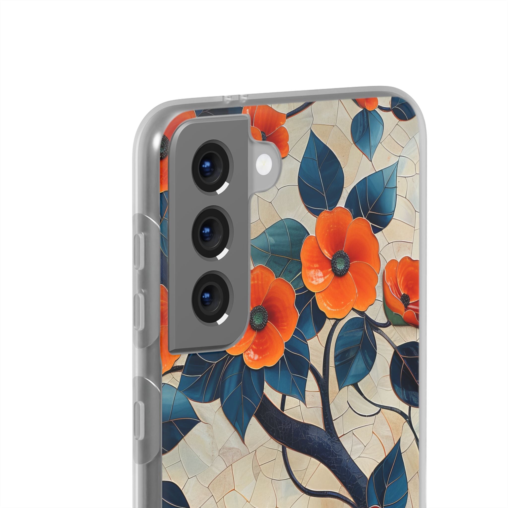 Orange Blossoms Mosaic Harmony Samsung S21 - Flexi Phone Case