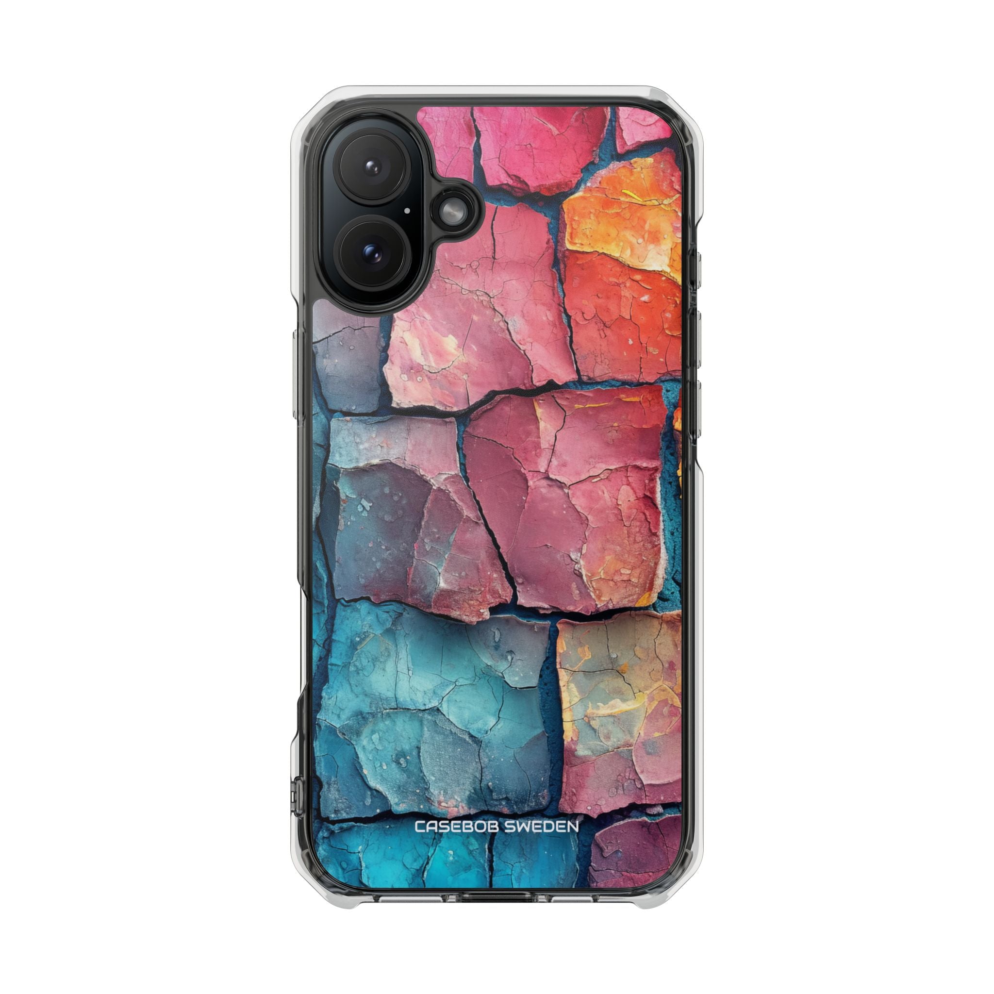 Cracked Earth Mosaic - Clear Impact iPhone 16 Phone Case