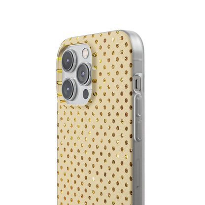 Gold Sparkle Grid iPhone 14 Pro Max Case - Soft