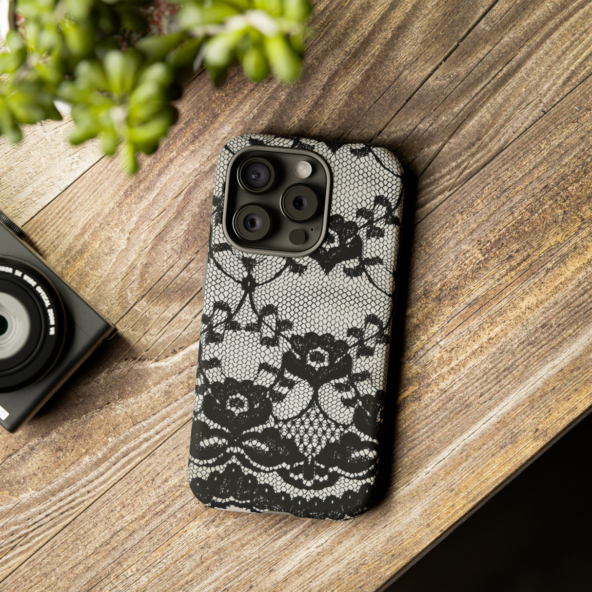 Lilrunge Gothic Flower - Protective Phone Case