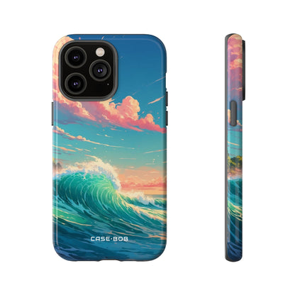 Turquoise Curl iPhone 14 Pro Max Case - Tough