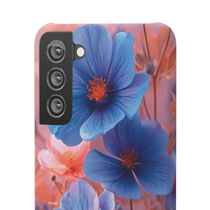 Harmonious Blooming Blues and Pinks Samsung S21 - Slim Phone Case