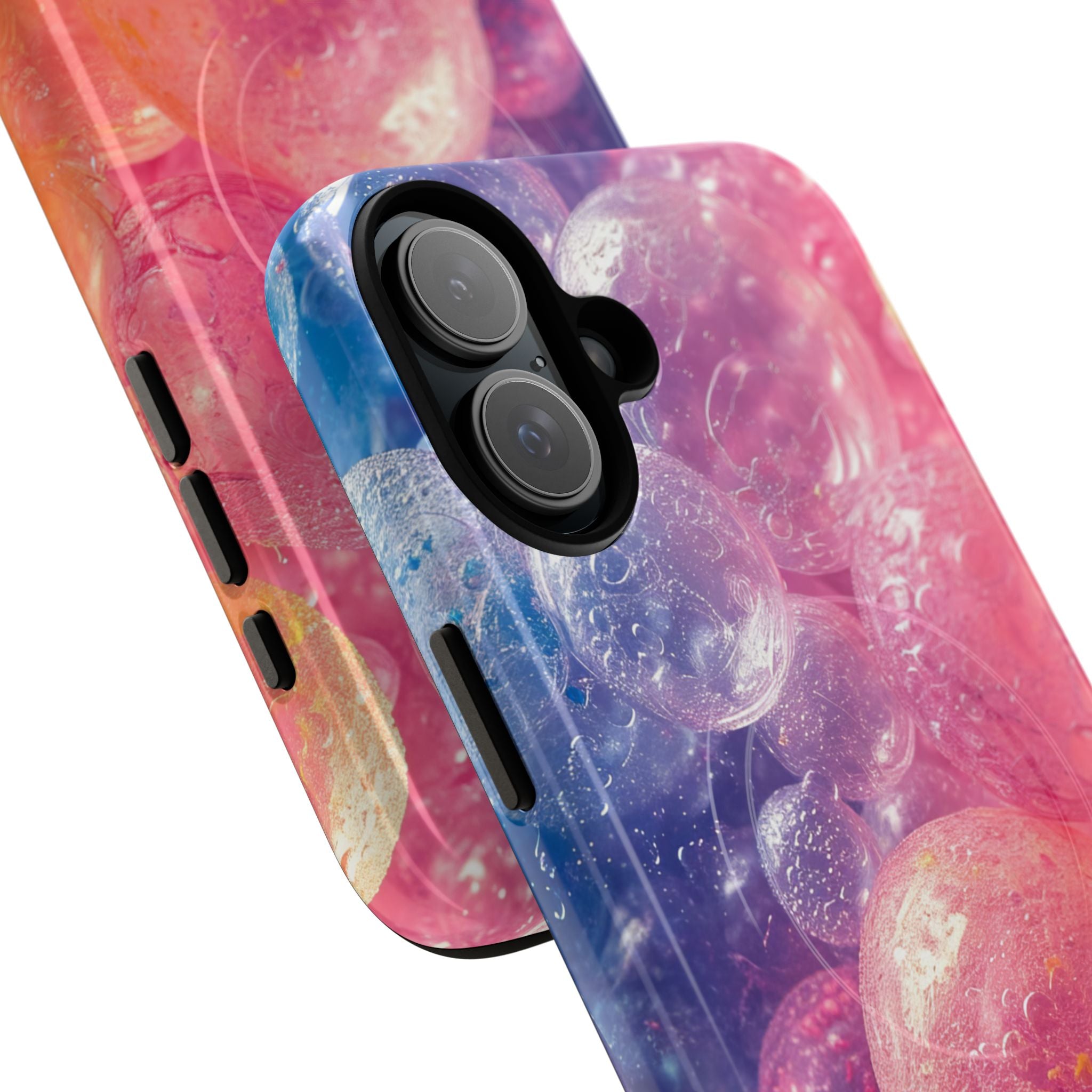 Pink Blue Glossy Spheres - Tough + MagSafe® iPhone 16 Phone Case