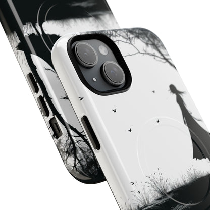 Silhouette sulla scogliera solitaria iPhone 15 - Tough+